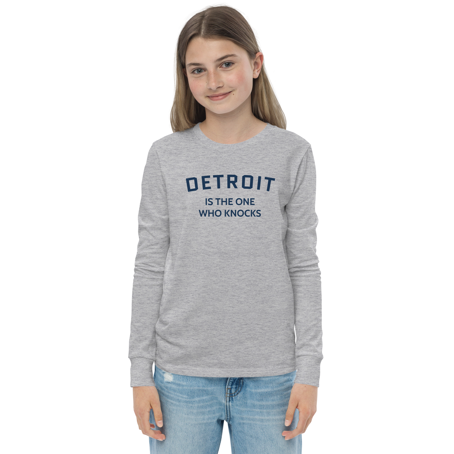 'Detroit is the One Who Knocks' T-Shirt | Unisex Youth Long Sleeve