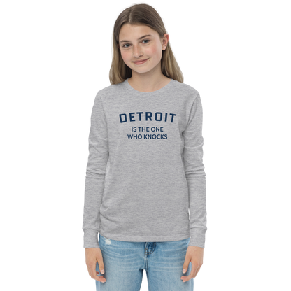 'Detroit is the One Who Knocks' T-Shirt | Unisex Youth Long Sleeve