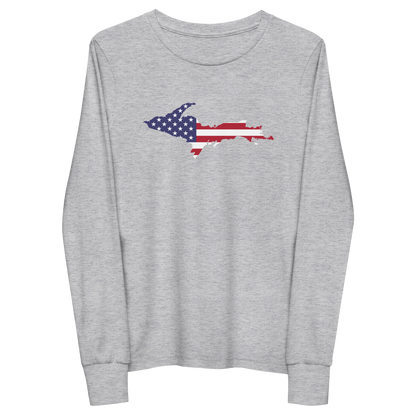 Michigan Upper Peninsula T-Shirt (w/ UP USA Long Sleeve) | Youth Long Sleeve