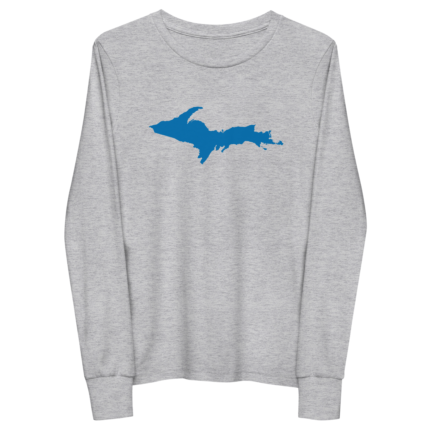 Michigan Upper Peninsula T-Shirt (w/ Azure UP Outline) | Youth Long Sleeve