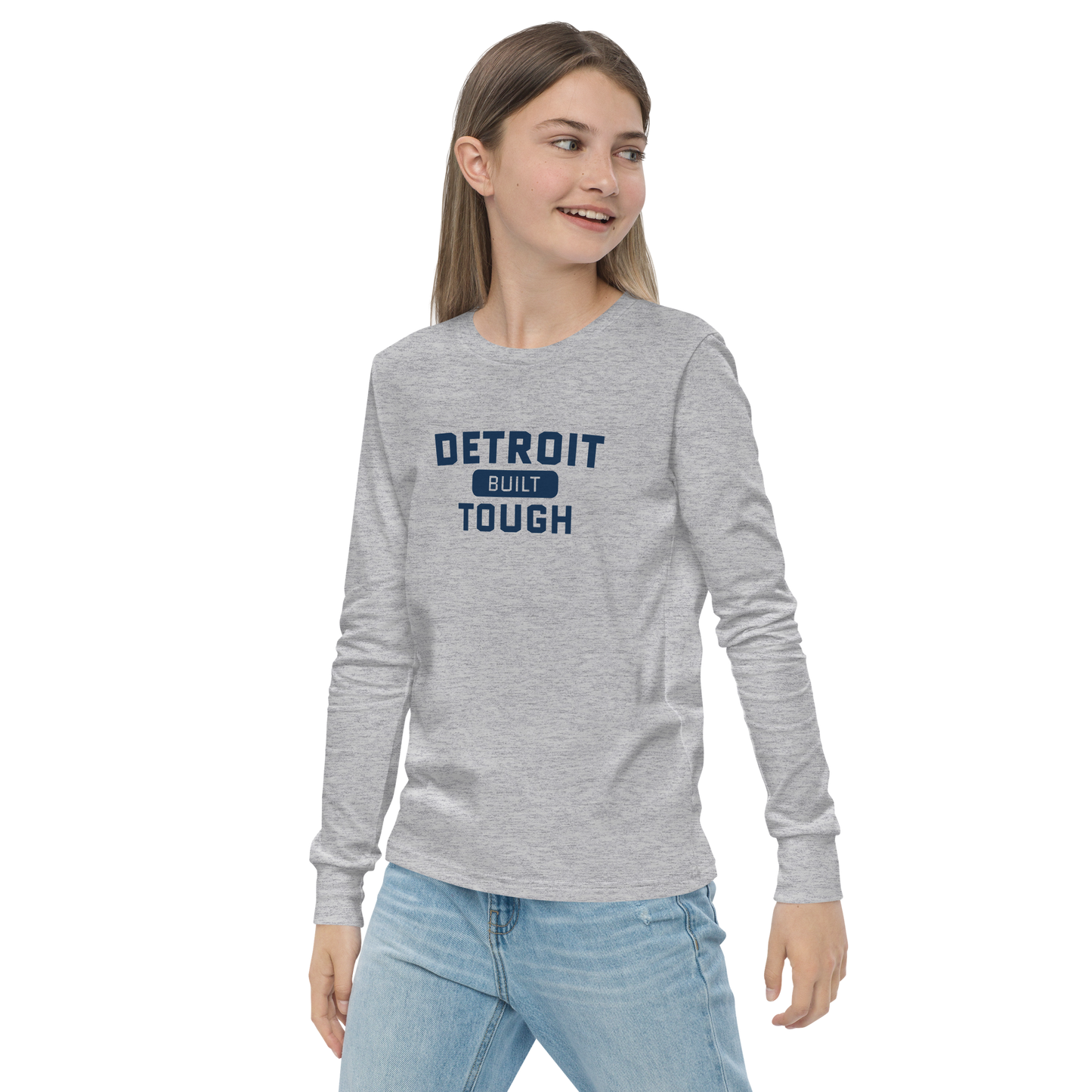 'Built Detroit Tough' T-Shirt | Unisex Youth Long Sleeve