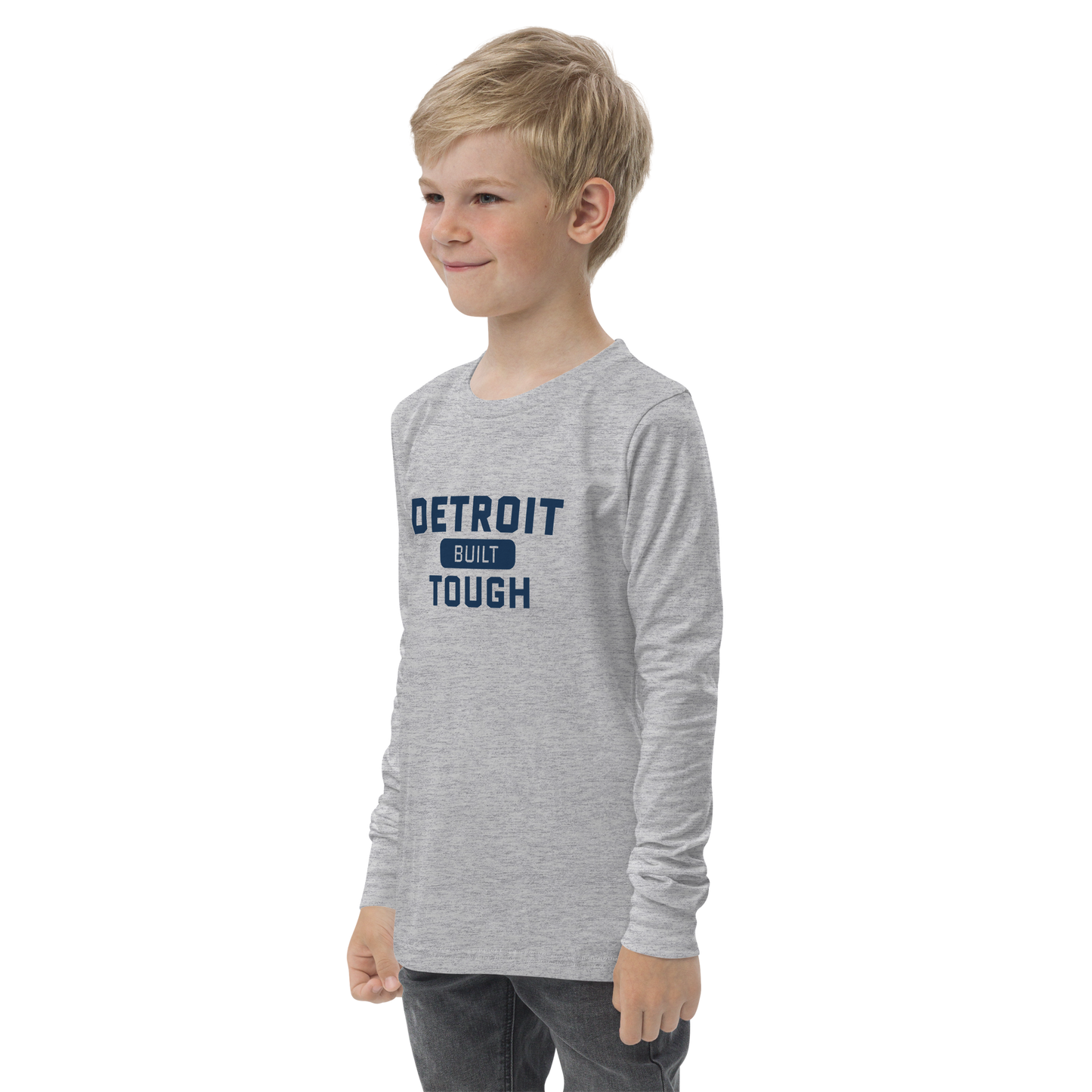 'Built Detroit Tough' T-Shirt | Unisex Youth Long Sleeve