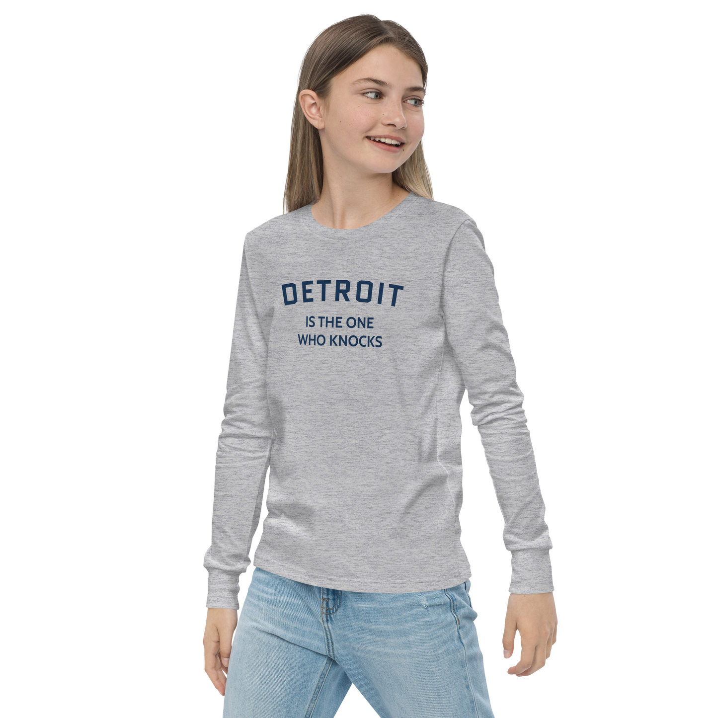 'Detroit is the One Who Knocks' T-Shirt | Unisex Youth Long Sleeve