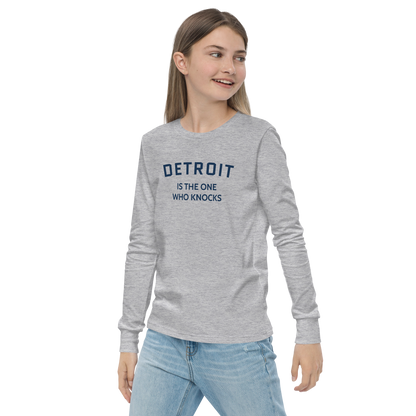 'Detroit is the One Who Knocks' T-Shirt | Unisex Youth Long Sleeve