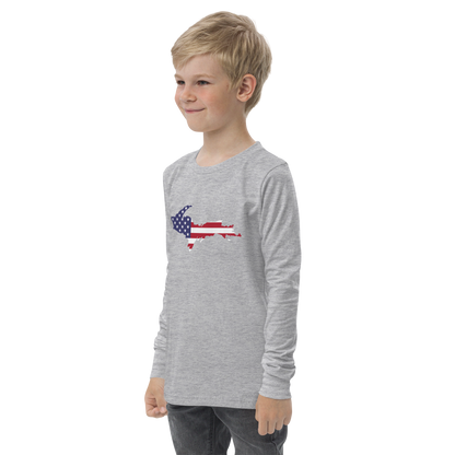 Michigan Upper Peninsula T-Shirt (w/ UP USA Long Sleeve) | Youth Long Sleeve