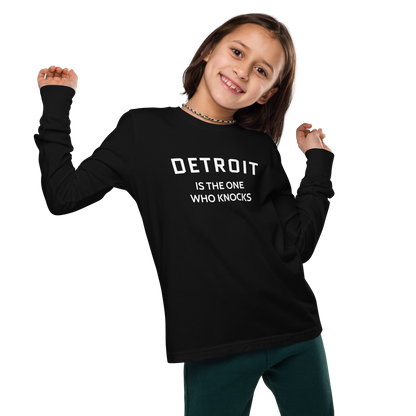 'Detroit is the One Who Knocks' T-Shirt | Unisex Youth Long Sleeve