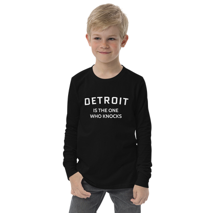 'Detroit is the One Who Knocks' T-Shirt | Unisex Youth Long Sleeve