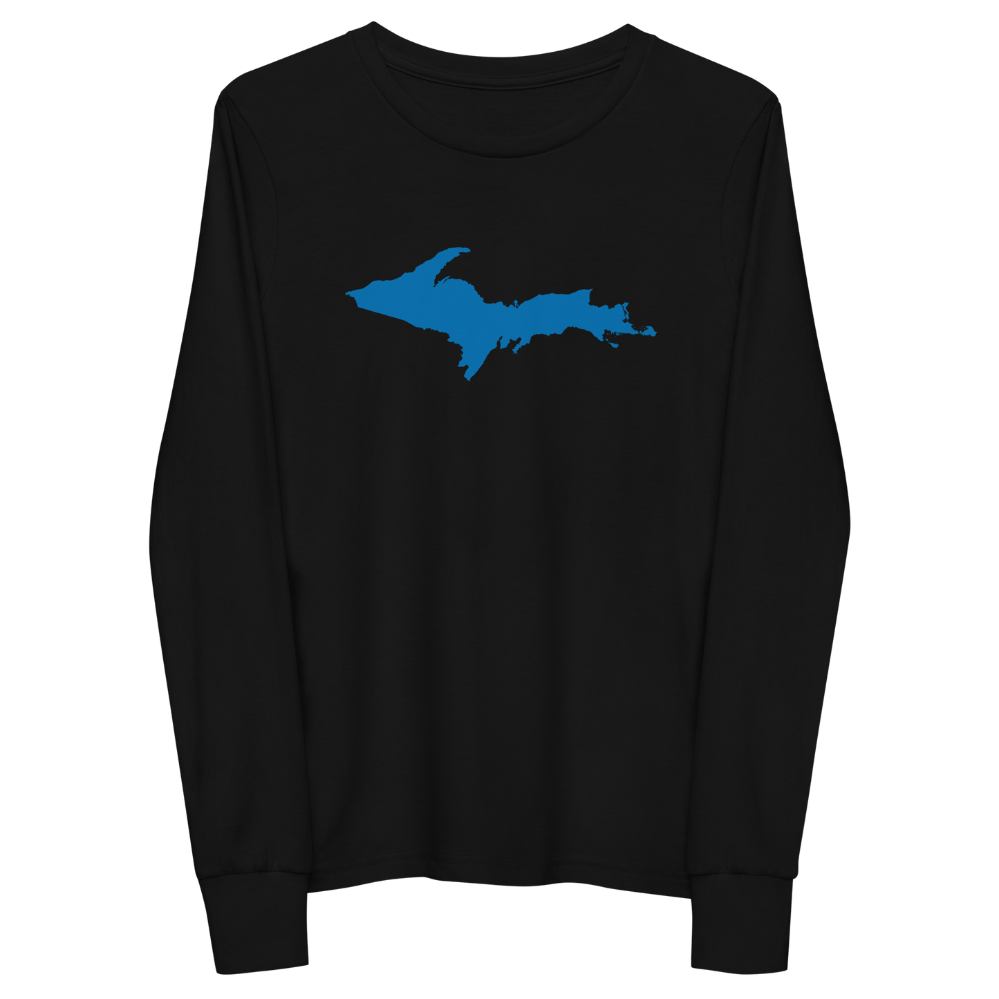 Michigan Upper Peninsula T-Shirt (w/ Azure UP Outline) | Youth Long Sleeve