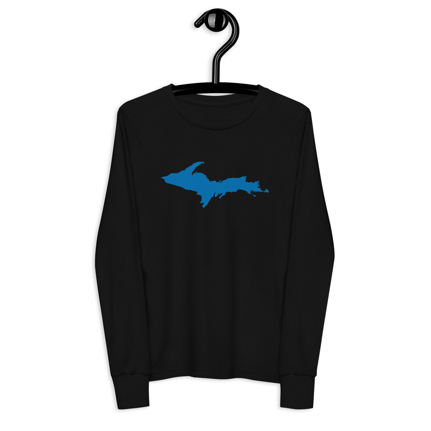 Michigan Upper Peninsula T-Shirt (w/ Azure UP Outline) | Youth Long Sleeve