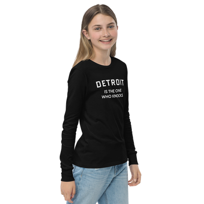 'Detroit is the One Who Knocks' T-Shirt | Unisex Youth Long Sleeve