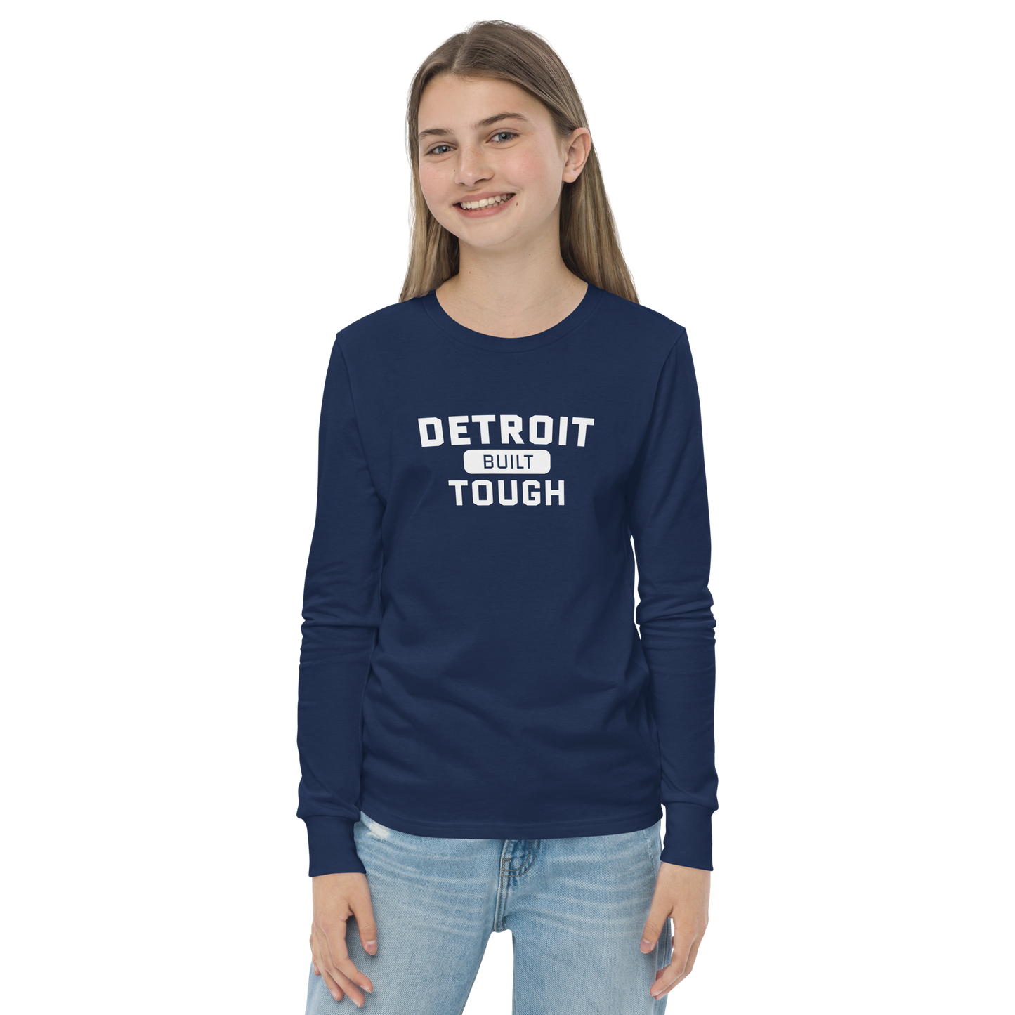 'Built Detroit Tough' T-Shirt | Unisex Youth Long Sleeve