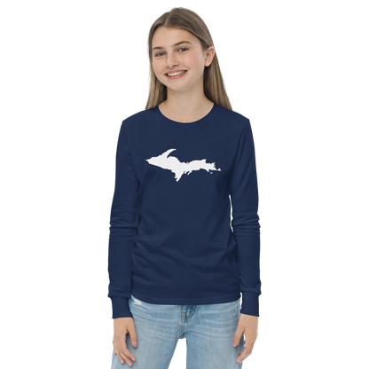 Michigan Upper Peninsula T-Shirt | Youth Long Sleeve