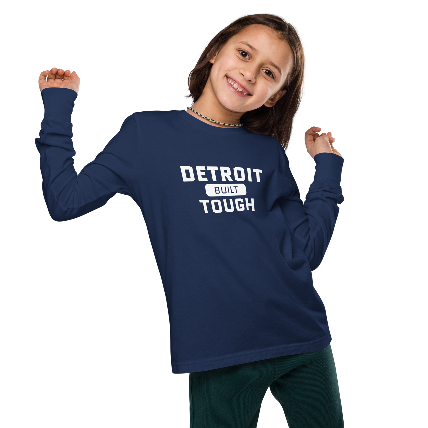 'Built Detroit Tough' T-Shirt | Unisex Youth Long Sleeve