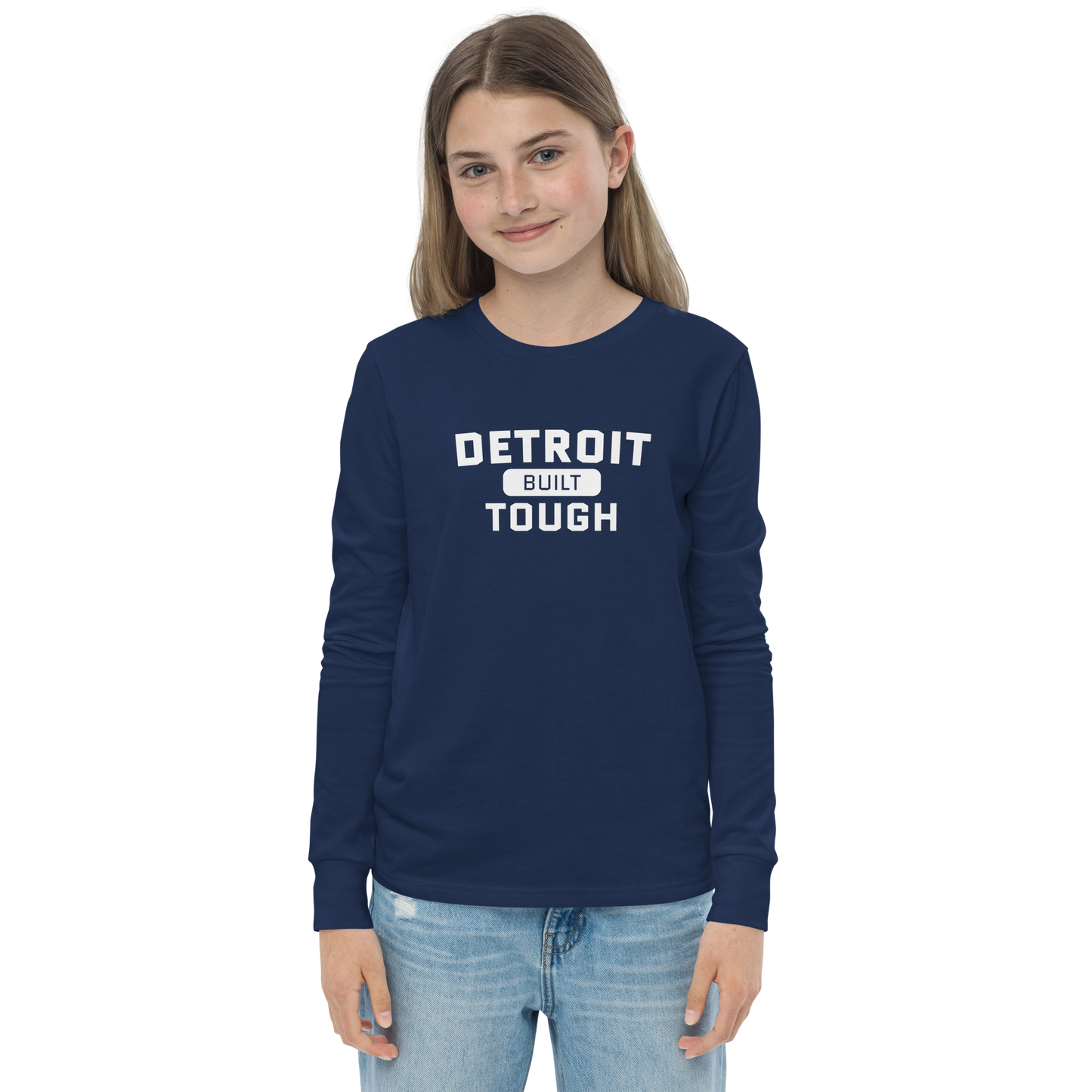 'Built Detroit Tough' T-Shirt | Unisex Youth Long Sleeve