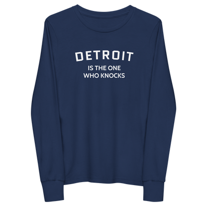 'Detroit is the One Who Knocks' T-Shirt | Unisex Youth Long Sleeve