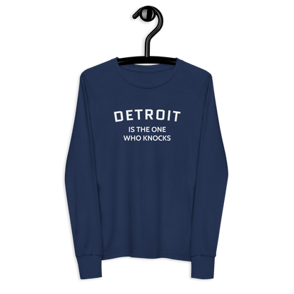 'Detroit is the One Who Knocks' T-Shirt | Unisex Youth Long Sleeve