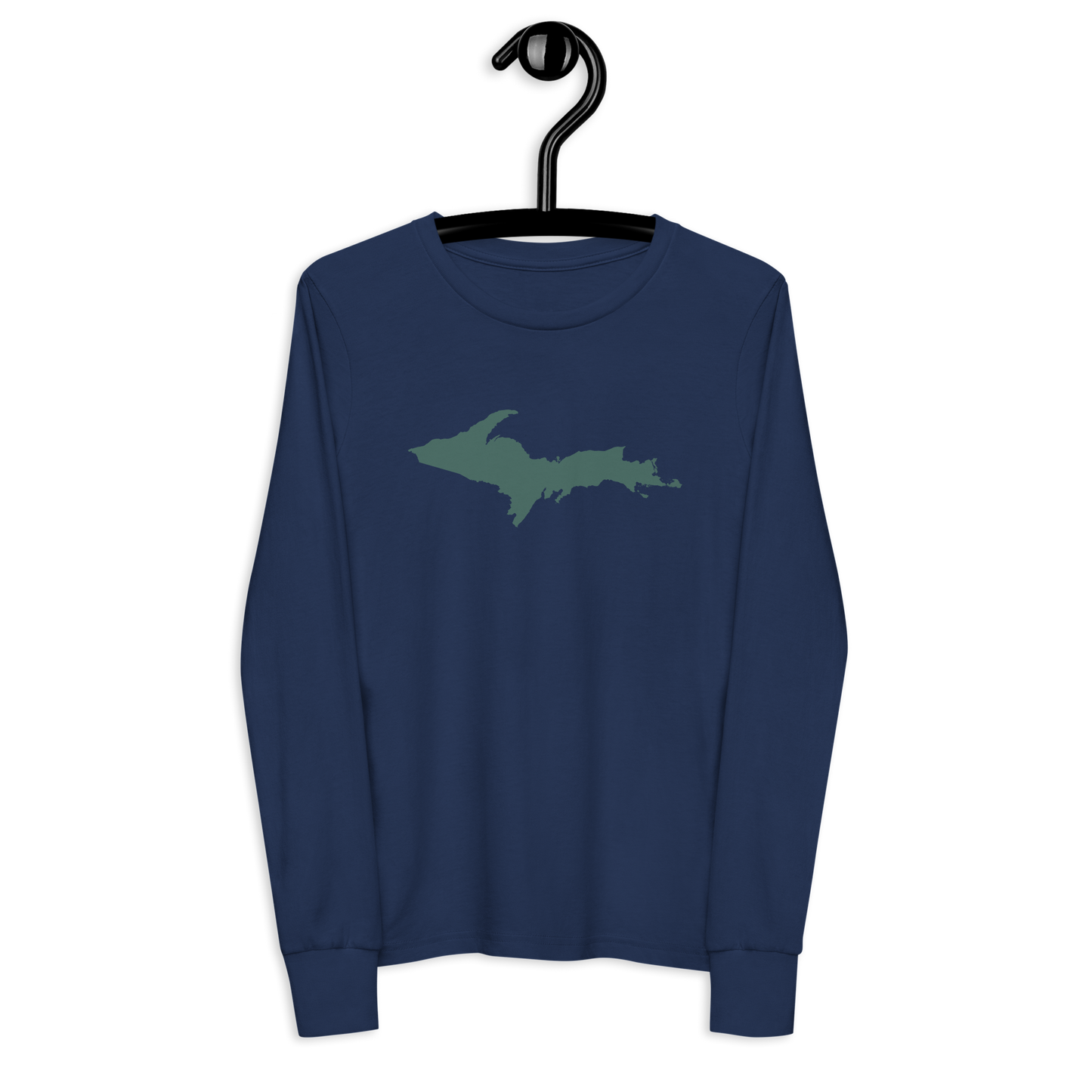 Michigan Upper Peninsula T-Shirt (w/ Green UP Outline) | Youth Long Sleeve