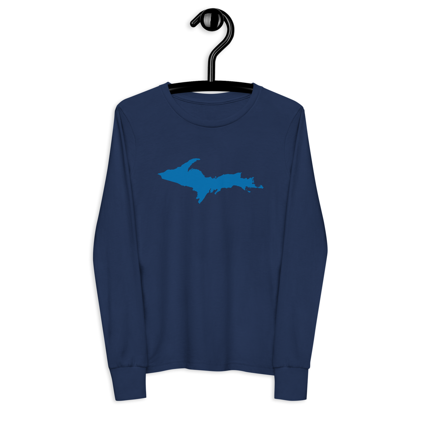 Michigan Upper Peninsula T-Shirt (w/ Azure UP Outline) | Youth Long Sleeve