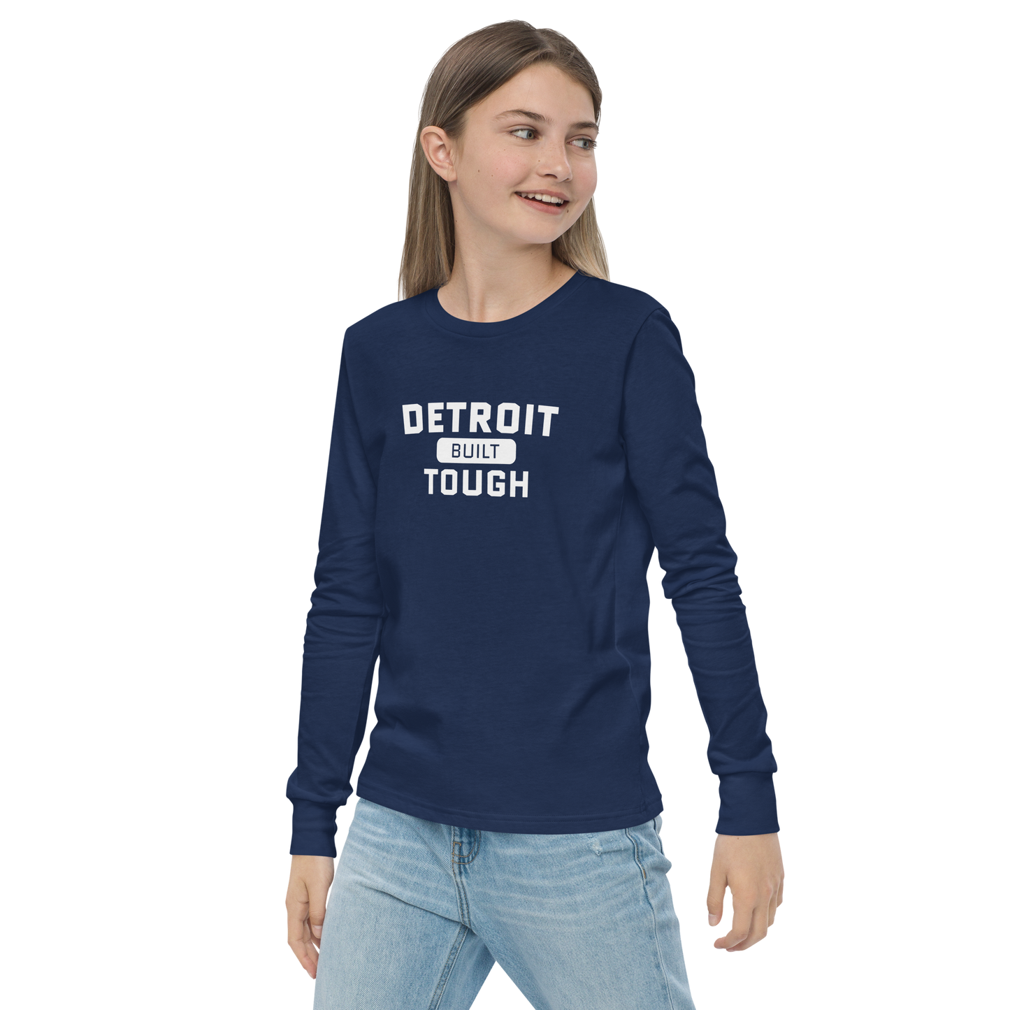 'Built Detroit Tough' T-Shirt | Unisex Youth Long Sleeve