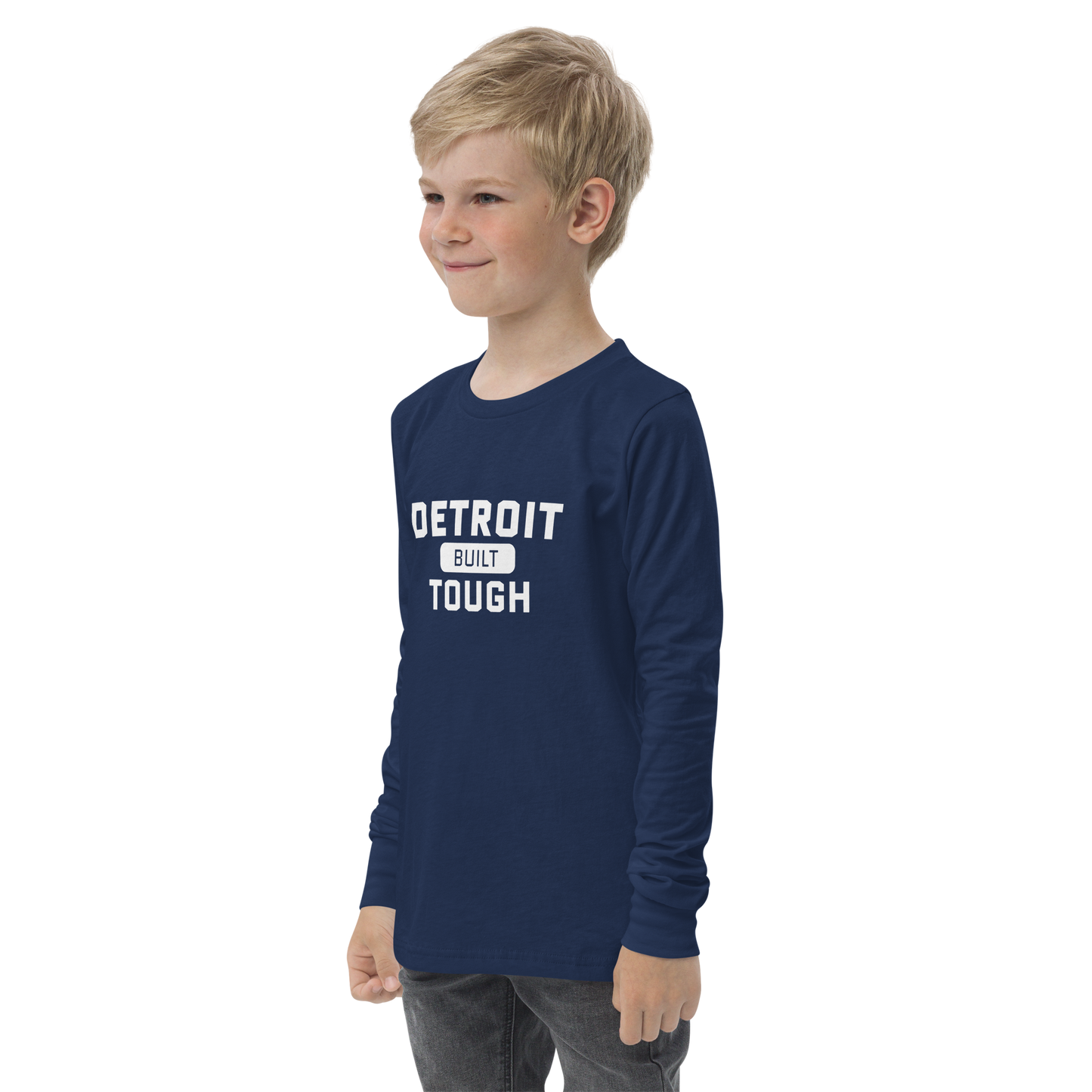 'Built Detroit Tough' T-Shirt | Unisex Youth Long Sleeve