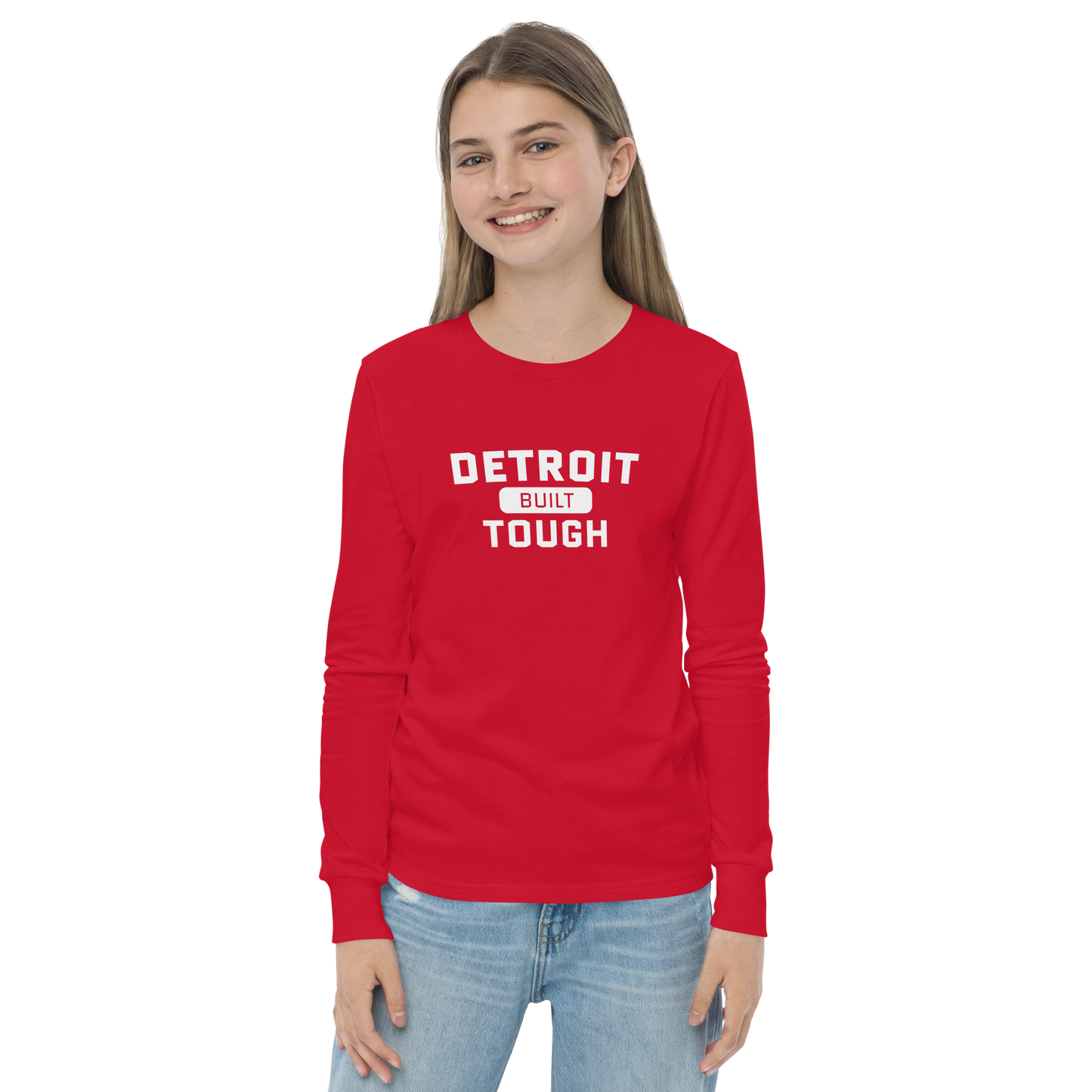 'Built Detroit Tough' T-Shirt | Unisex Youth Long Sleeve