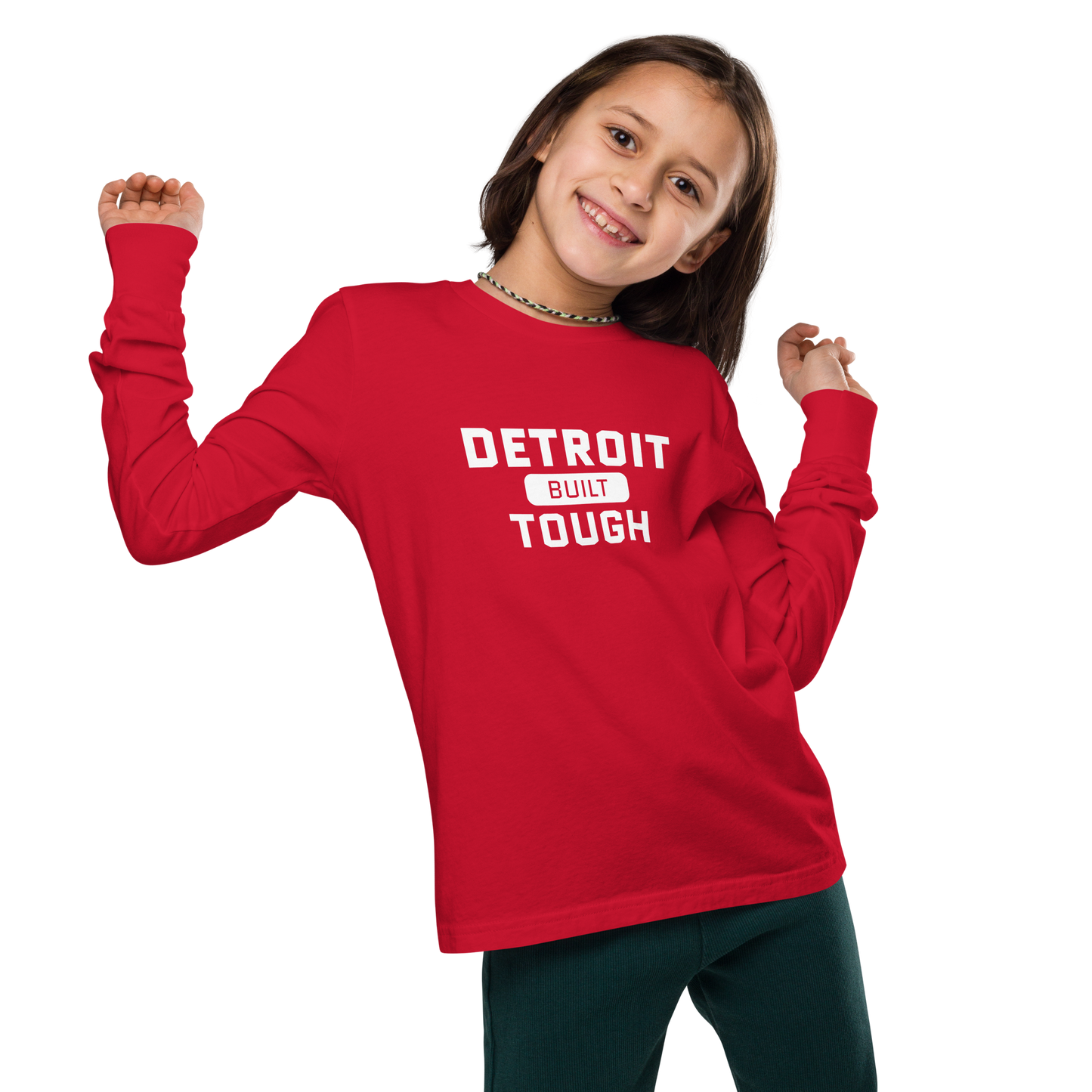 'Built Detroit Tough' T-Shirt | Unisex Youth Long Sleeve