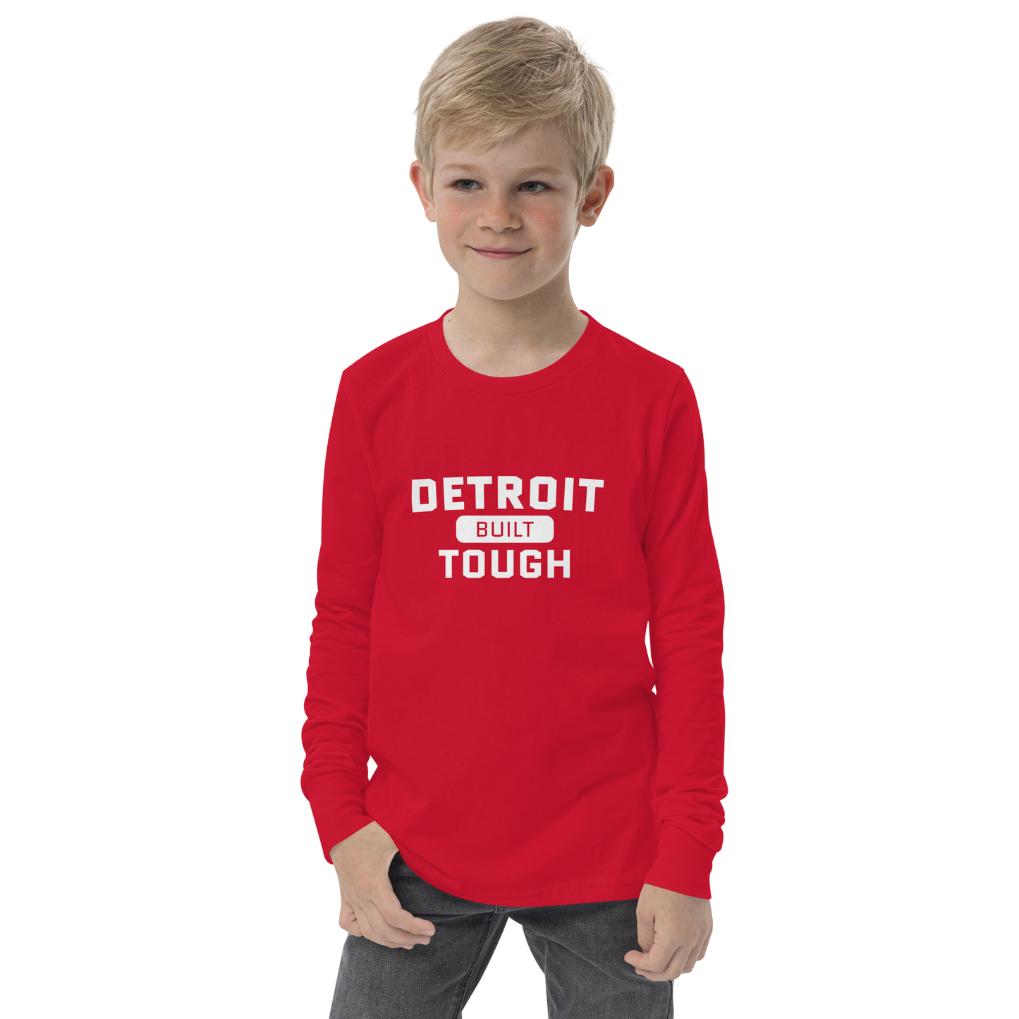 'Built Detroit Tough' T-Shirt | Unisex Youth Long Sleeve