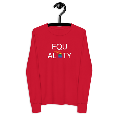 Michigan 'Equality' T-Shirt (LGBTQ Pride Colors) | Unisex Youth Long Sleeve