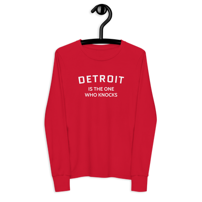 'Detroit is the One Who Knocks' T-Shirt | Unisex Youth Long Sleeve