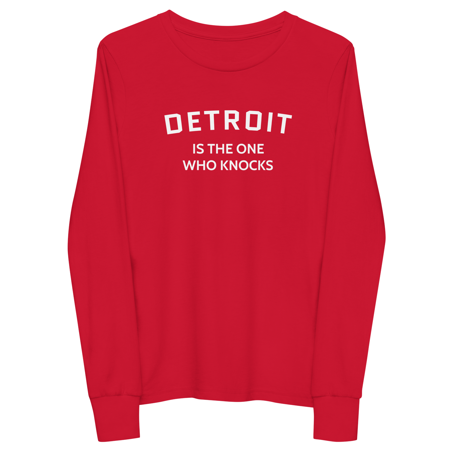 'Detroit is the One Who Knocks' T-Shirt | Unisex Youth Long Sleeve