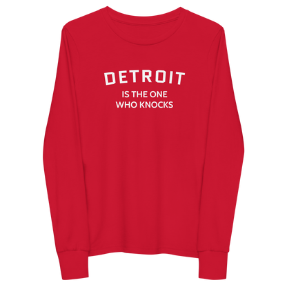 'Detroit is the One Who Knocks' T-Shirt | Unisex Youth Long Sleeve