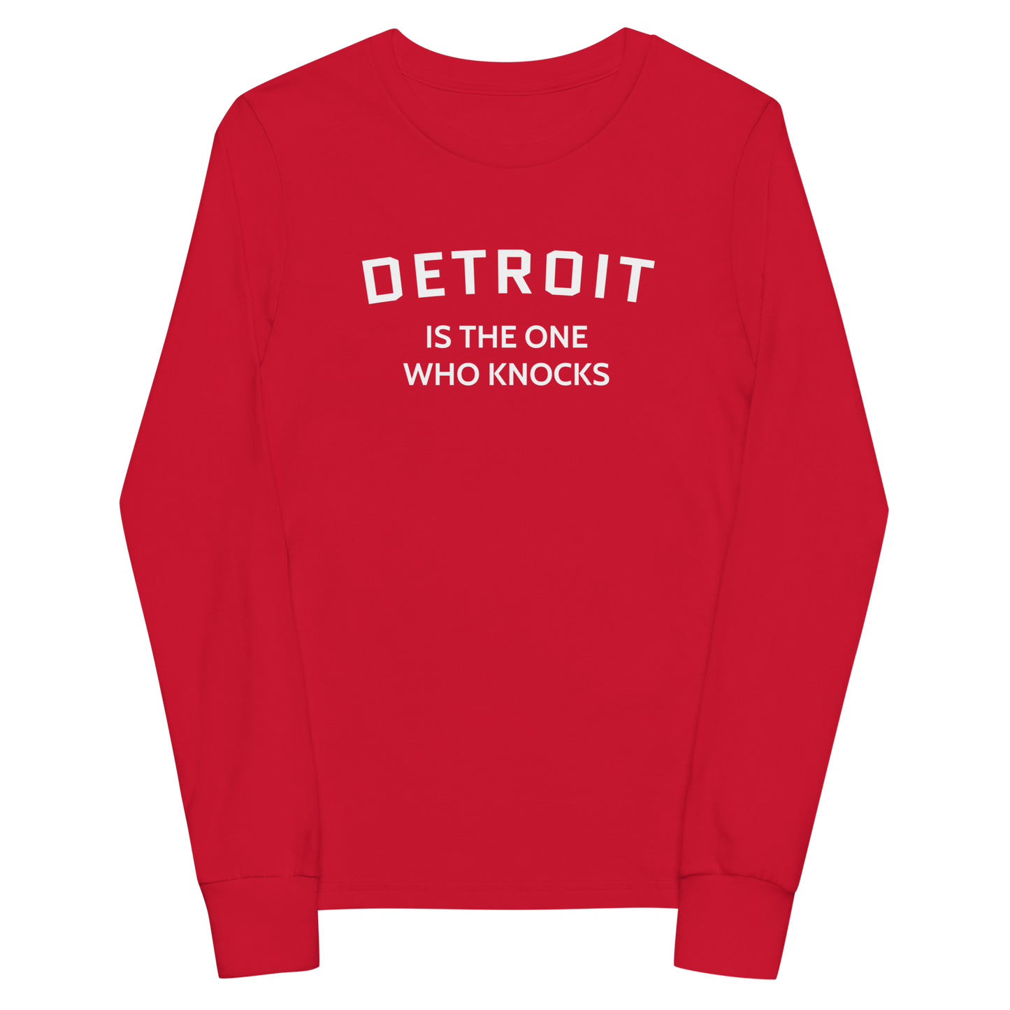 'Detroit is the One Who Knocks' T-Shirt | Unisex Youth Long Sleeve