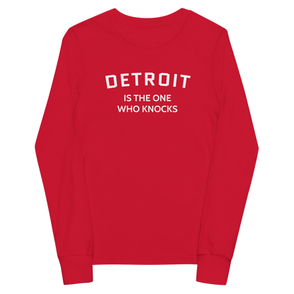 'Detroit is the One Who Knocks' T-Shirt | Unisex Youth Long Sleeve