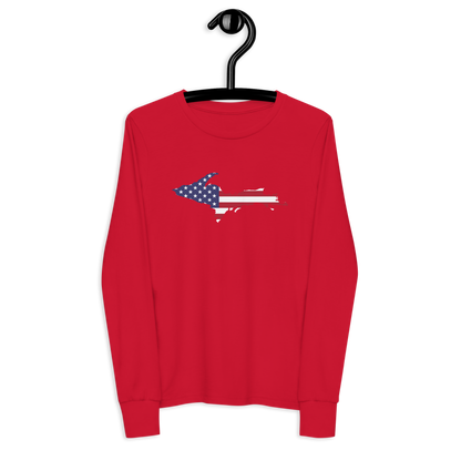 Michigan Upper Peninsula T-Shirt (w/ UP USA Long Sleeve) | Youth Long Sleeve