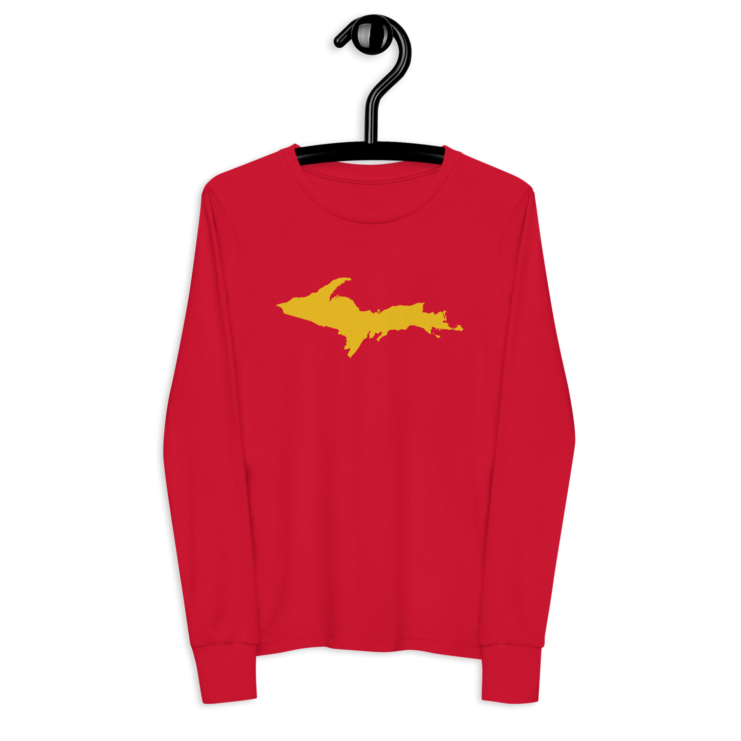 Michigan Upper Peninsula T-Shirt (w/ Gold UP Outline) | Youth Long Sleeve