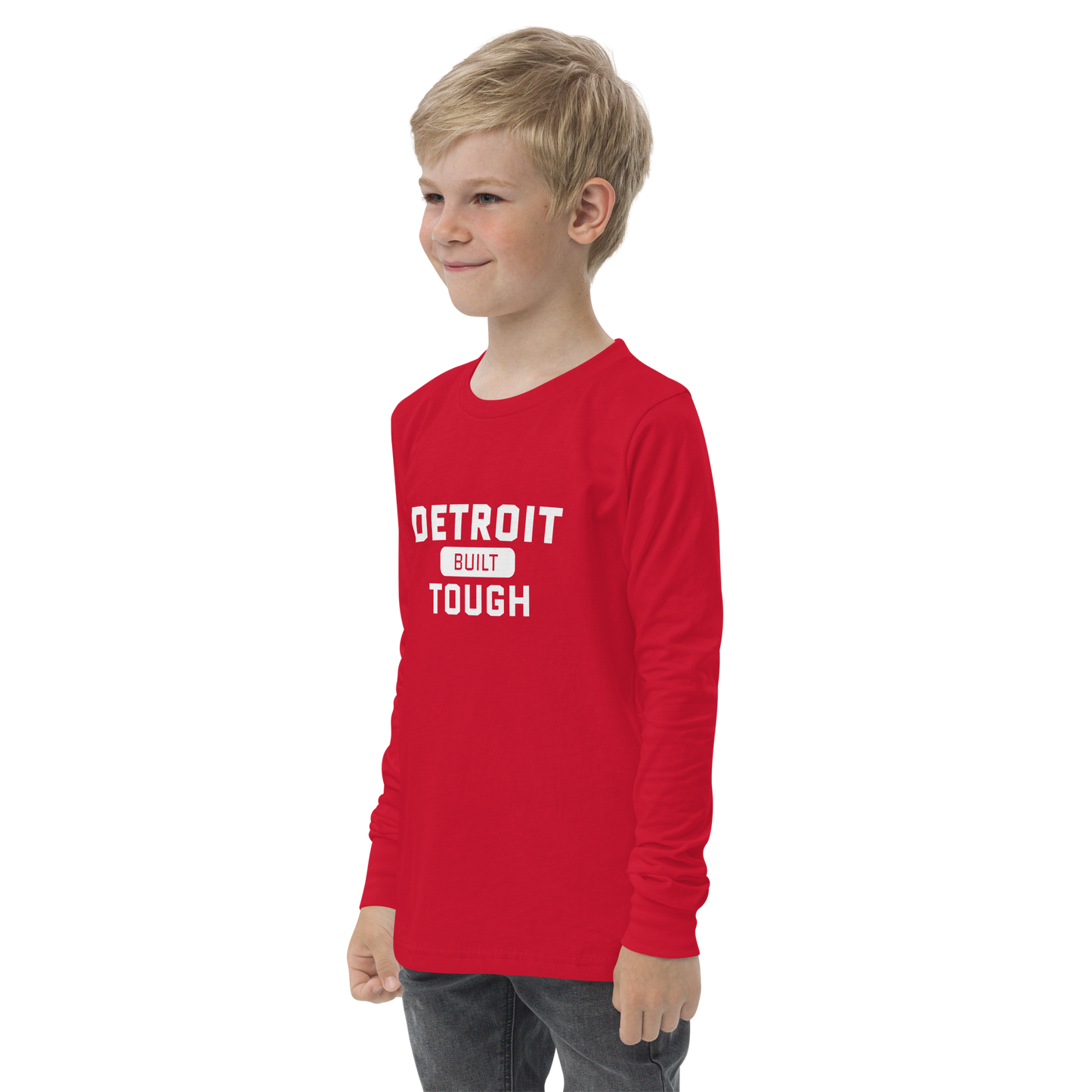 'Built Detroit Tough' T-Shirt | Unisex Youth Long Sleeve