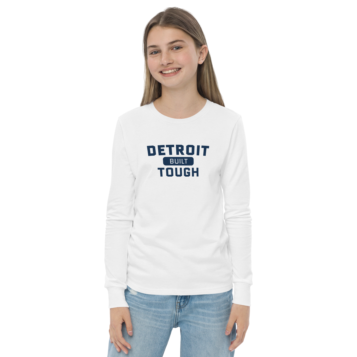 'Built Detroit Tough' T-Shirt | Unisex Youth Long Sleeve