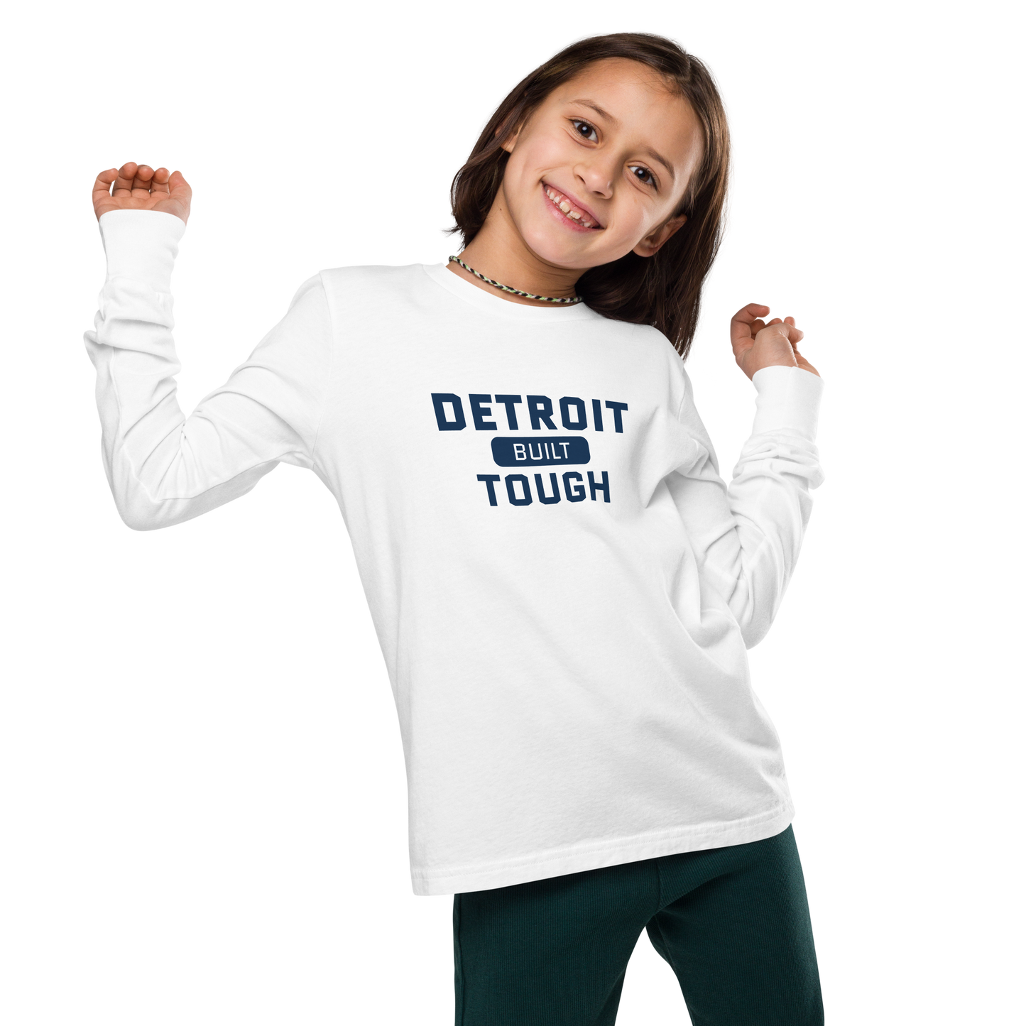 'Built Detroit Tough' T-Shirt | Unisex Youth Long Sleeve