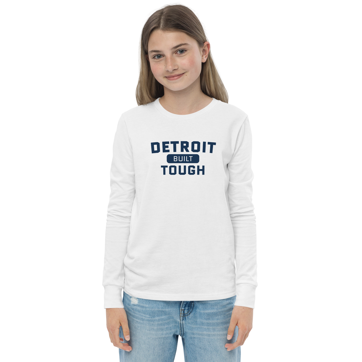 'Built Detroit Tough' T-Shirt | Unisex Youth Long Sleeve