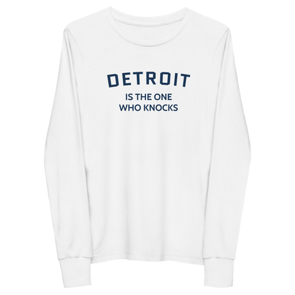 'Detroit is the One Who Knocks' T-Shirt | Unisex Youth Long Sleeve