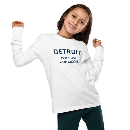 'Detroit is the One Who Knocks' T-Shirt | Unisex Youth Long Sleeve