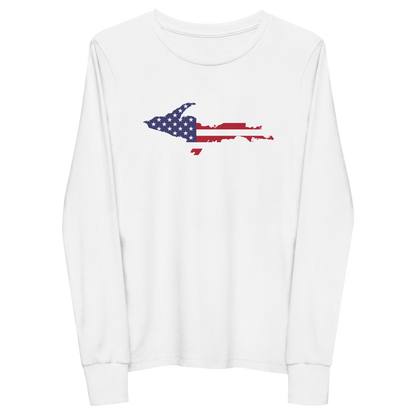 Michigan Upper Peninsula T-Shirt (w/ UP USA Long Sleeve) | Youth Long Sleeve