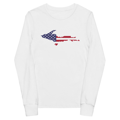 Michigan Upper Peninsula T-Shirt (w/ UP USA Long Sleeve) | Youth Long Sleeve