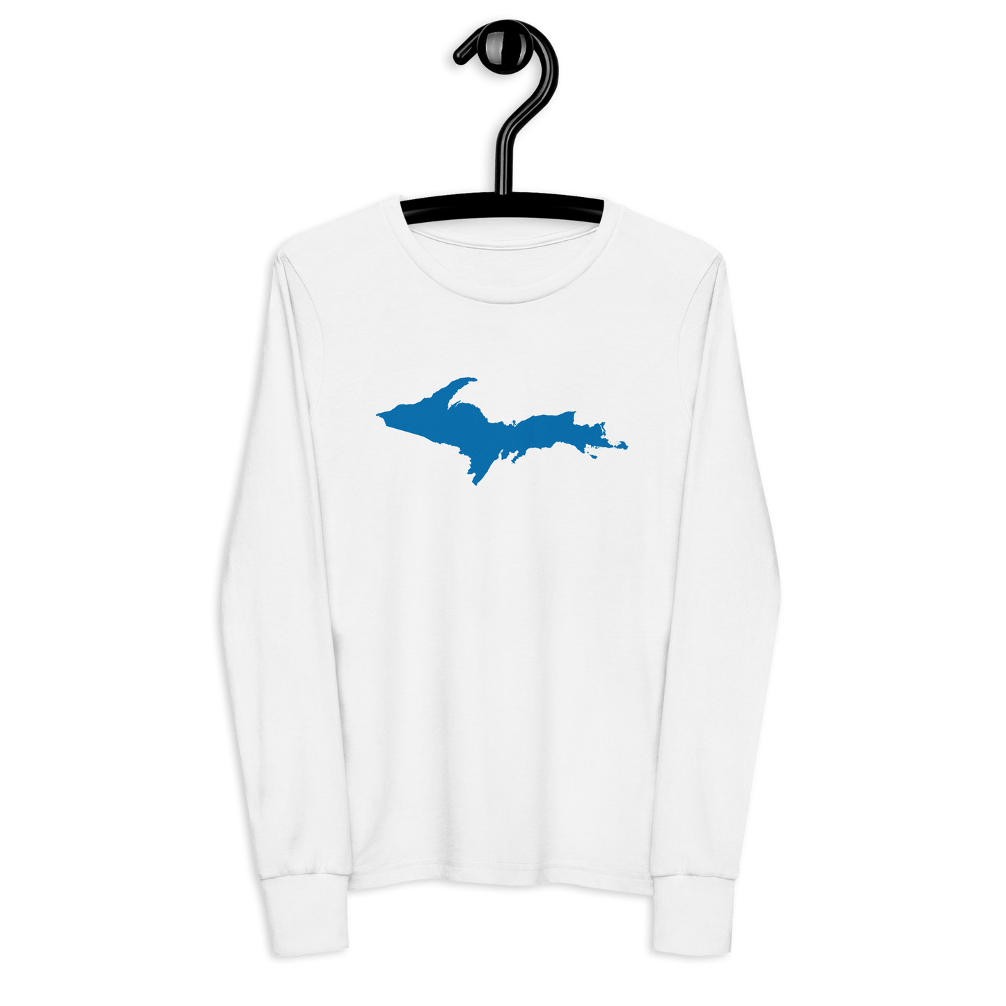 Michigan Upper Peninsula T-Shirt (w/ Azure UP Outline) | Youth Long Sleeve