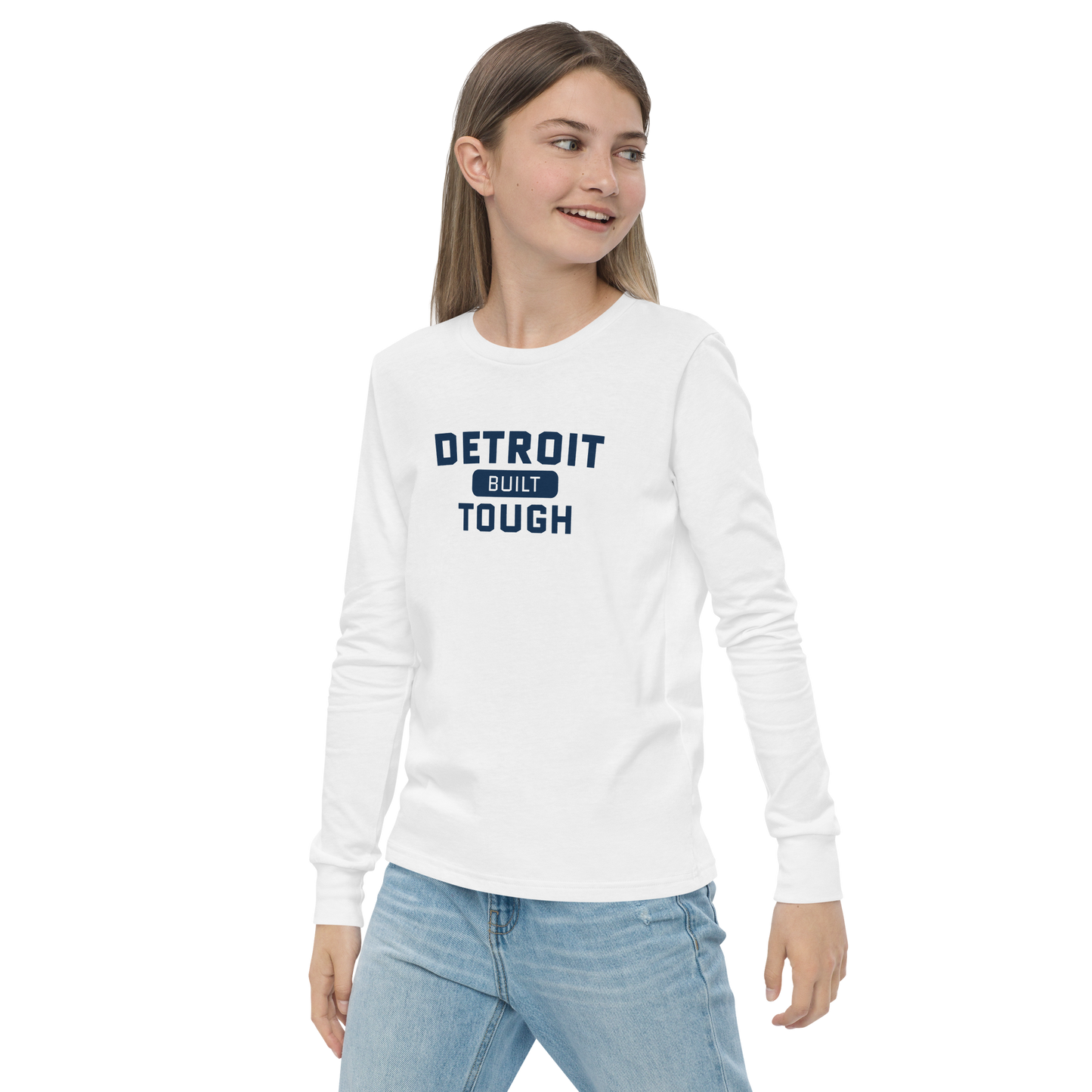 'Built Detroit Tough' T-Shirt | Unisex Youth Long Sleeve