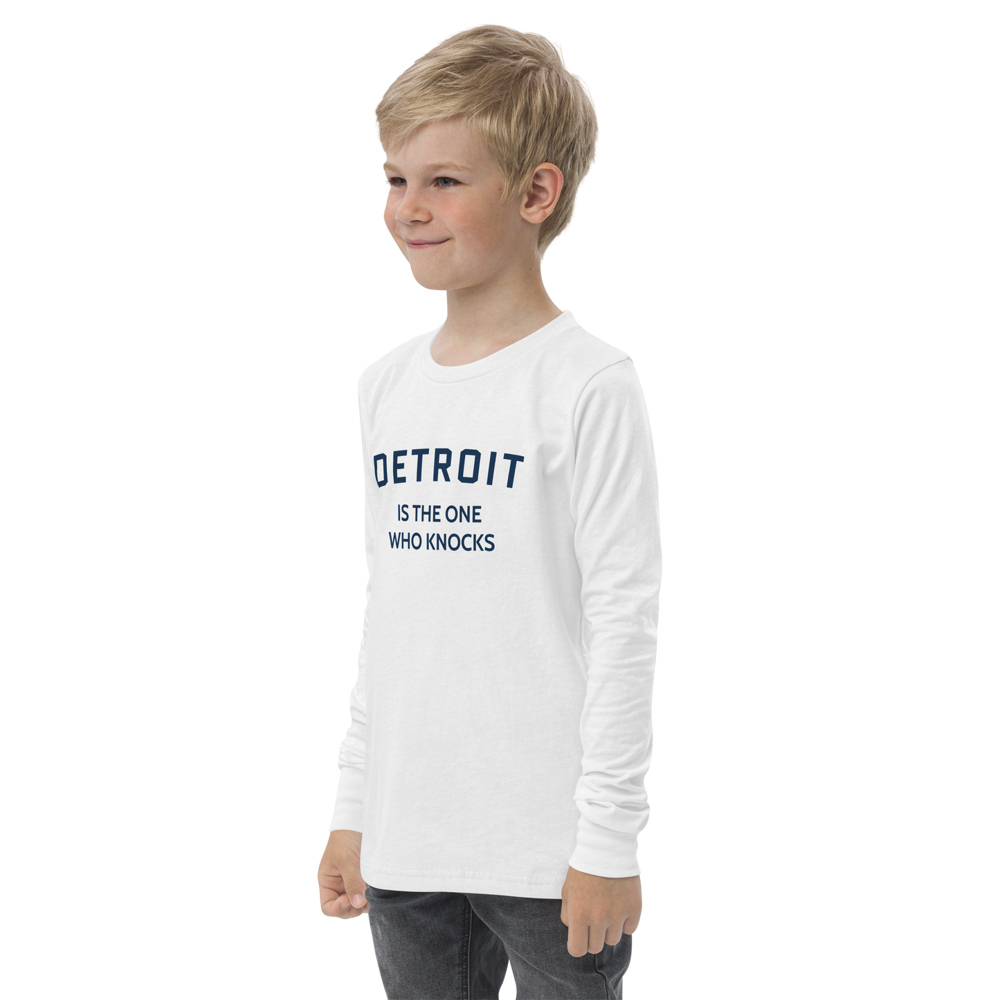 'Detroit is the One Who Knocks' T-Shirt | Unisex Youth Long Sleeve