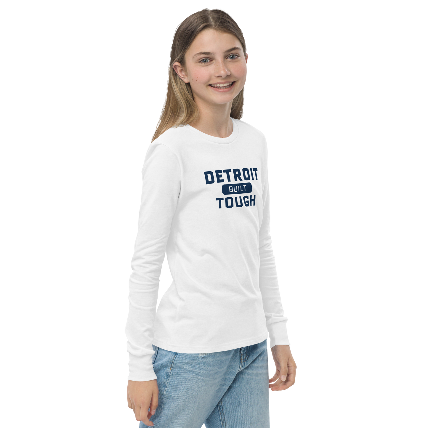 'Built Detroit Tough' T-Shirt | Unisex Youth Long Sleeve