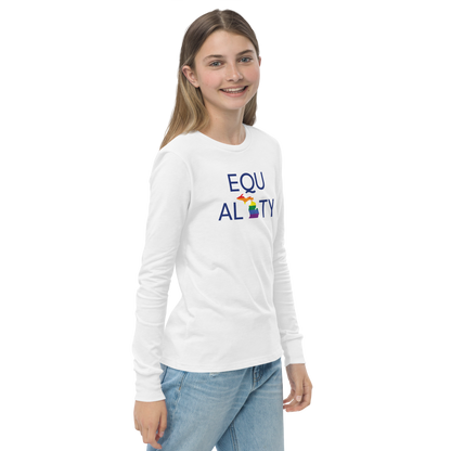 Michigan 'Equality' T-Shirt (LGBTQ Pride Colors) | Unisex Youth Long Sleeve