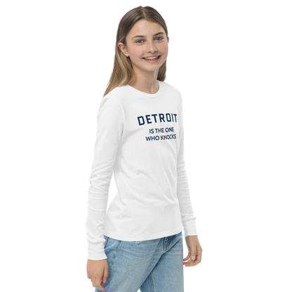 'Detroit is the One Who Knocks' T-Shirt | Unisex Youth Long Sleeve